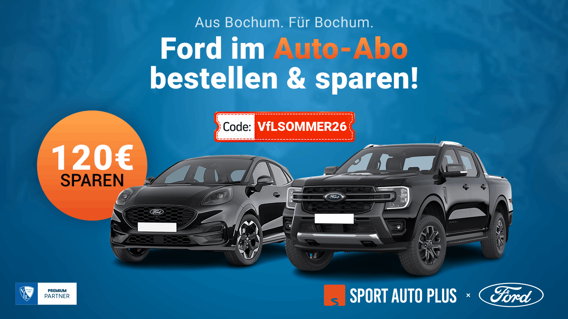 Sport Auto Plus Auto-Abo x Ford für VfL Bochum 1848 Mitglieder und ihre Familien