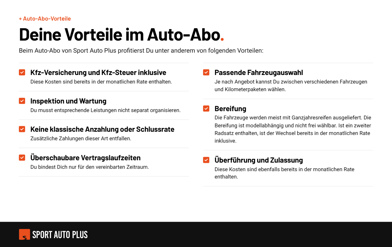Auto-Abo Vorteile für Geschäftskunden